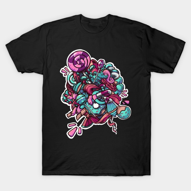 Candy Collage T-Shirt by Octopus Ink